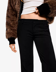 Low-rise boot-cut pants