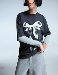 Printed short sleeve oversize T-shirt