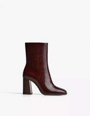 Chunky heel ankle boots