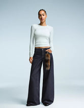 Low-rise wide-leg jeans