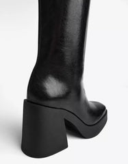Platform high-heel boots