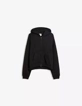 Oversize hooded sweatshirt with zipper