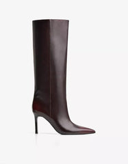 Wide-calf high-heel boots