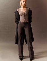 Low-rise boot-cut pants