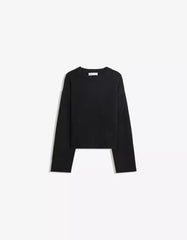 Oversized sweater with ribbed hem