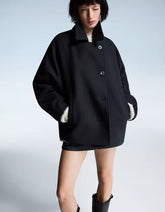 Felt texture jacket with batwing sleeves