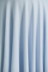 Vicky | Powder Blue High Neck Midi Dress With Puff Sleeves