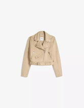 Leather effect biker jacket