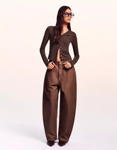 Long sleeve T-shirt with buttons