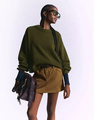 Mini skirt with belt