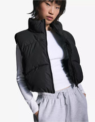 Cropped puffer vest