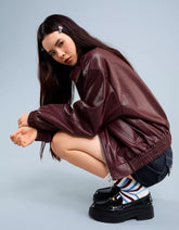 Leather effect jacket