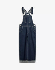 Oversize denim jumpsuit with straps