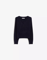 V-neck cropped sweater