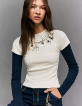 Short sleeve print T-shirt