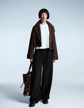 Plush barrel pants with stoppers