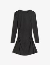 Gathered long sleeve mini dress