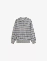 Sweater with polo collar
