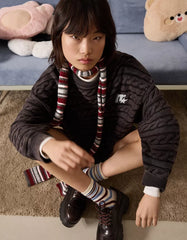 Extra-long striped scarf