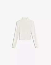 Ribbed high neck sweater