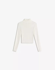 Ribbed high neck sweater