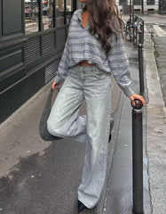 Sweater with polo collar