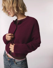 Soft touch button-up cardigan