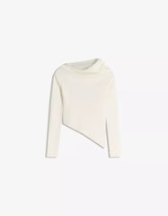 Asymmetric gathered sweater