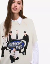 Backstreet Boys print short sleeve T-shirt