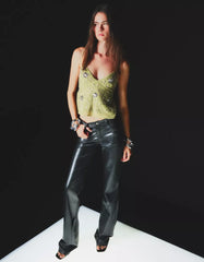 Shimmery embroidered strappy top