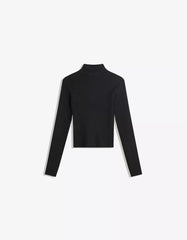 Ribbed high neck sweater