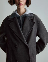 Long drop-shoulder coat