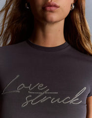 Short sleeve studded print T-shirt