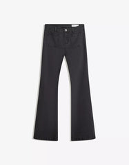 Flared pants with pocket flaps