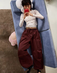 Printed pointelle cardigan