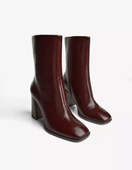 Chunky heel ankle boots