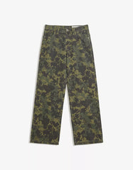 Straight pants with print