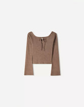 Sweater with tie detail