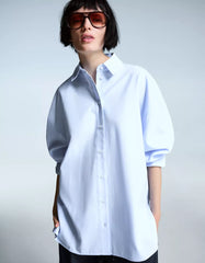 Oversize poplin shirt