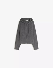 Zip-up cardigan with hood