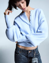 Fitted ribbed cardigan