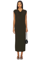 Draped Cowl Neck Dress