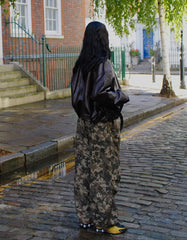 Printed parachute cargo pants