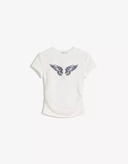 Short sleeve studded print T-shirt