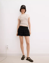 Mini skirt with ruffles