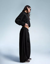 Plush barrel pants with stoppers