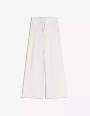Soft ribbed wide-leg pants