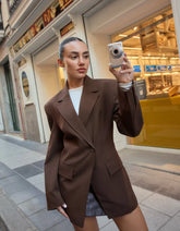 Blazer with side button