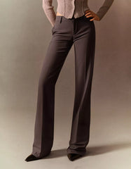 Low-rise boot-cut pants