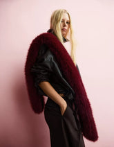 Faux fur stole